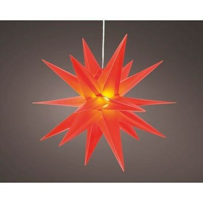 LED Stern Rot Groß 3-D Advent Weihnachtsstern Leuchtstern Trafo Stecker 40 cm