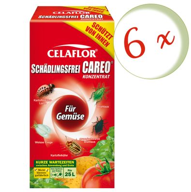 6 x Substral® Celaflor® Schädlingsfrei Careo® Konzentrat für Gemüse, 250 ml