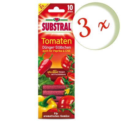 3 x Substral® Dünger-Stäbchen für Tomaten, 10 Stück