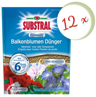 Sparset: 12 x Substral® Osmocote Balkonblumen-Dünger, 1,5 kg