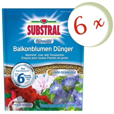 Sparset: 6 x Substral® Osmocote Balkonblumen-Dünger, 1,5 kg