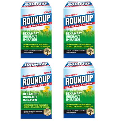 4 x Roundup® Rasen-Unkrautfrei, 100 ml