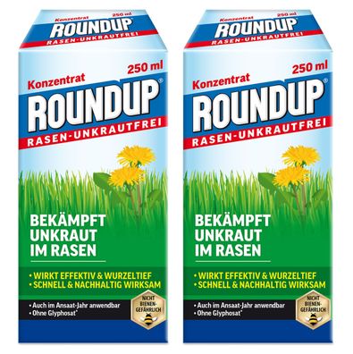 2 x Roundup® Rasen-Unkrautfrei, 250 ml