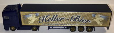 Werbetruck: Keller-Bier, DAF 95XF mit Auflieger, blau, 19 cm
