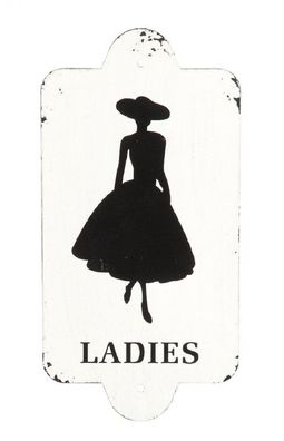 Blechschild, Toilettenschild, Ladies, Damen, Frauen, Gastro Wandschild 28x14 cm