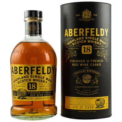 Aberfeldy 18 Jahre Highland Single Malt - Limited Edition 0,7l 43%vol.