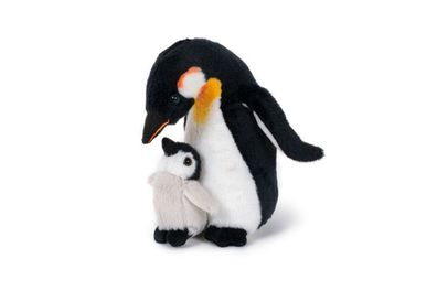 Pinguin Königspinguin-Mama mit Baby Plüschtier Stofftier Plüsch Kuscheltier 20cm