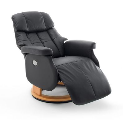 Relaxsessel Calgary XL schwarz echt Leder Fernsehsessel elektrisch Relaxer bis 150 Kg