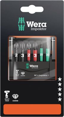 Wera Bit-Check 6 Impaktor 1 SB, 6-teilig 05073890001 TORX