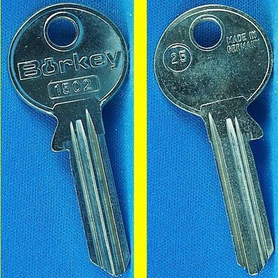 Schlüsselrohling Börkey 1502 Profil 25 für verschiedene GTV Profilzylinder