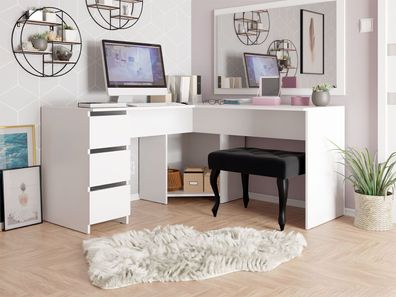 Eckschreibtisch Fotyn Schreibtisch Computertisch Möbel Kollektion Weiß Neu M24
