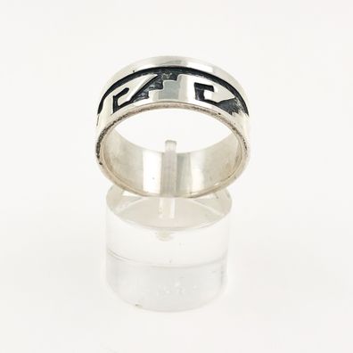 Breiter Band Ring aus 925er Silber Gr 64 EU