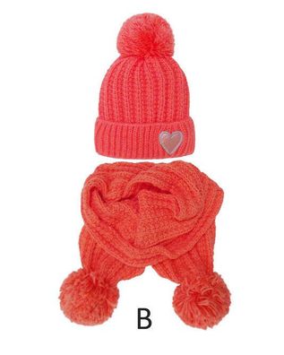 Wintermütze Set Strickmütze Mütze inkl Schal Kindermütze - Neu (38-493c)