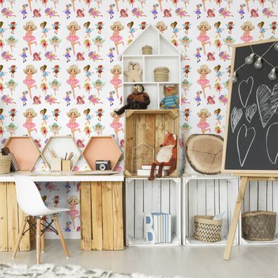 10m VLIES TAPETE Rolle Kinderzimmer Magische Feen Magie Himmel Bunt XXL 2372