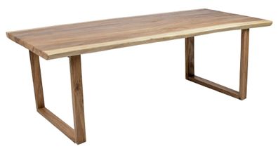 Holz Tisch DAVAO 220x100cm Suar massiv Tischbeine Garten Gartentisch Esstisch