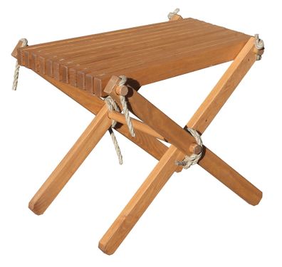 Beistelltisch / Hocker FALUN Braun Holz Gartentisch Outdoor Esstisch Tisch Möbel
