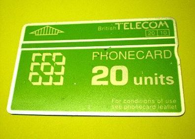 Telefonkarte British Telecom Phonecard 20 units