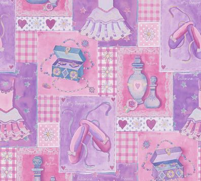 A.S. Création Mädchen Kinderzimmertapete Violett Papier 305971 Wandtapete Modern