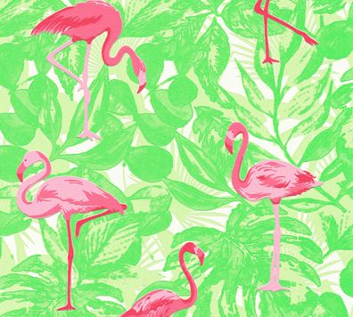 A.S. Création Flamingo Tapete Tiere Rosa Papier 359802 Wandtapete Modern Stuktur