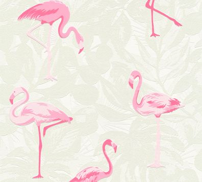 A.S. Création Flamingo Tapete Tiere Rosa Papier 359801 Wandtapete Modern