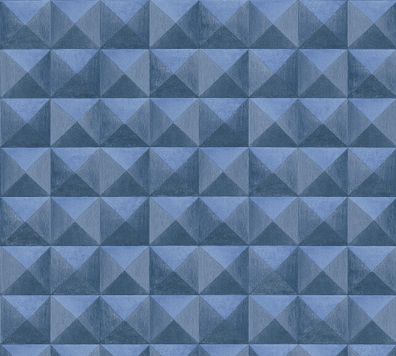 A.S. Création geometrisch Tapete Blau Papier 362753 Wand Skandinavisch Stuktur