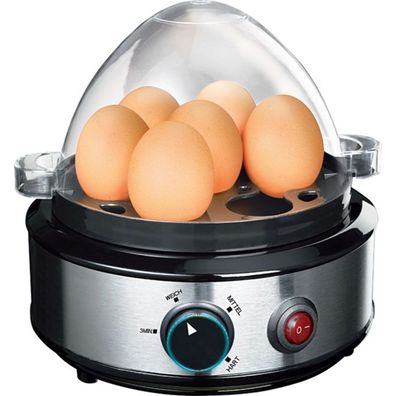 Eierkocher Edelstahl 7 Eier inkl. Egg Cooker Messbecher mit Eipick 320-380W NEU