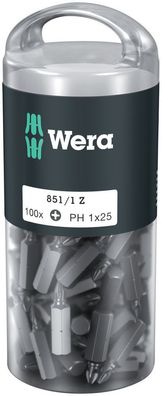 Wera 851/1 Z DIY 100 Bits, PH 1 x 25 mm, 100-teilig 05072440001