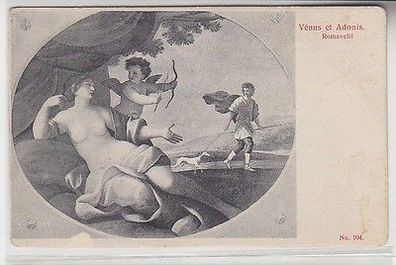 66626 Erotik Ak "Vénus et Adonis" Romanelli Frauenakt um 1910