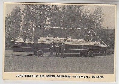 66695 Ak Jungfernfahrt des Schnelldampfers "Bremen" zu Land um 1935