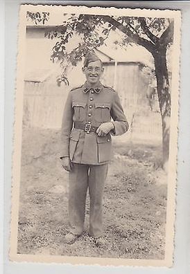 21546 Foto Ak Soldat Belgien in Uniform im 2. Weltkrieg