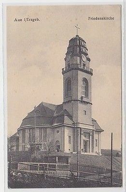 66378 Ak Aue im Erzgebirge Friedenskirche um 1910