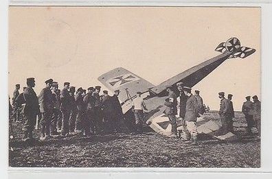 65808 Feldpost Ak abgestürztes Flugzeug 14. bayr. Inf. Regiment 12. Komp. 1915