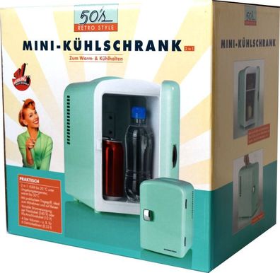 Mini-Kühlschrank Retro Zum Warm/ -Kalt Mint Gourmetmaxx Kosmetik Beauty Make-Up