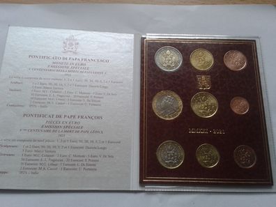 KMS 2021 Vatikan Papst Franziskus 1 cent-2 euro + 5 euro im Folder