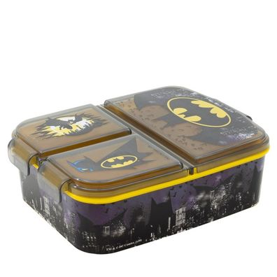 Stor 85520 DC Batman Lunch Box 3-fach Brotdose Superheld Fledermaus