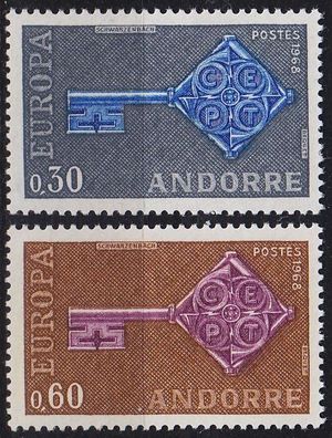 Andorra Französisch [1968] MiNr 0209-09 ( * * / mnh ) CEPT