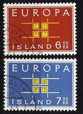 ISLAND Iceland [1963] MiNr 0373-74 ( O/ used ) CEPT