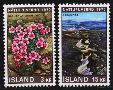 ISLAND Iceland [1970] MiNr 0447-48 ( * * / mnh ) Landschaft