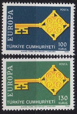 TÜRKEI TURKEY [1968] MiNr 2095-96 ( * * / mnh ) CEPT