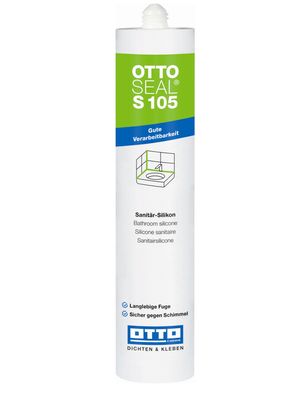 Sanitär-Silikon Ottoseal® S105 310 ml Für innen und außen an Wand und Boden