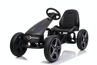 Mercedes Go Kart Tretauto Tretfahrzeug Go-Kart Kinderfahrzeug schwarz