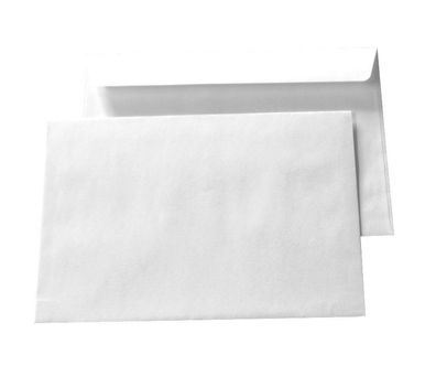 Rückantworthülle Briefhüllen weiß 115 x 155 mm, naßklebend