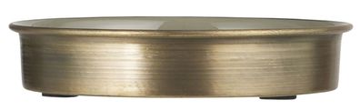 IB Laursen Kerzen Tablett Untersetzer Teller schwarz Ø 14 rund Metall gold grau