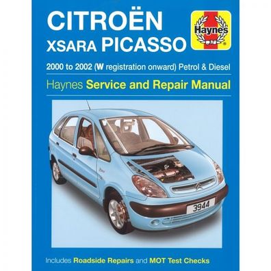 Citroen Xsara Picasso 2000-2002 Benziner Benzin Diesel Reparaturanleitung Haynes