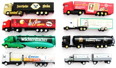 8 verschiedne Werbetrucks - Vitrinenmodelle - Set 03