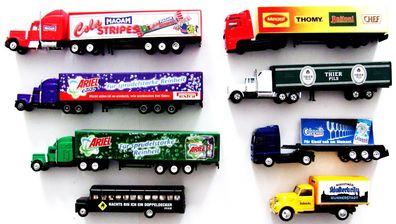 8 verschiedne Werbetrucks - Vitrinenmodelle - Set 19