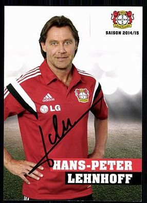 Hans Peter Lehnhoff Bayer Leverkusen 2014-15 Original Signiert + A 87331