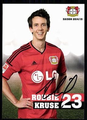 Robie Kruse Bayer Leverkusen 2014-15 Original Signiert + A 87348