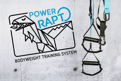 PowerRapto Schlingentrainer Training Kit Fitness 600kg verstellbare Fußschlaufen NEU!