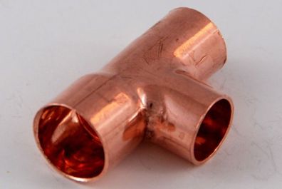 2x Kupferfitting Reduzier-T-Stück 12-10-10 mm 5130 Lötfitting copper fitting CU